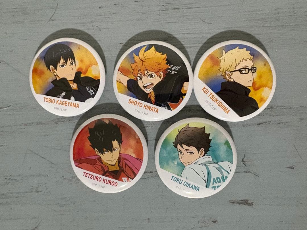 ハイキュー!! トレーディング缶バッジ 日向 影山 月島 及川 黒尾