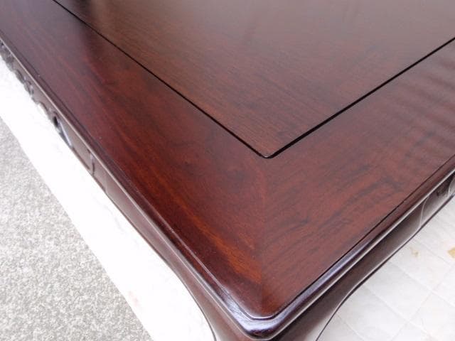 新品！4尺(120巾) 花梨無垢 高級座卓 座敷机 唐木家具 ちゃぶ台/検