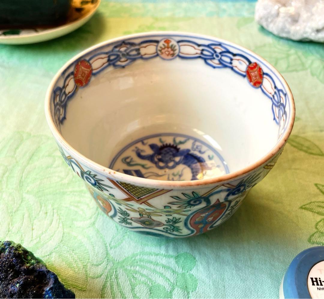 古伊万里 金彩 色絵 染付 深鉢