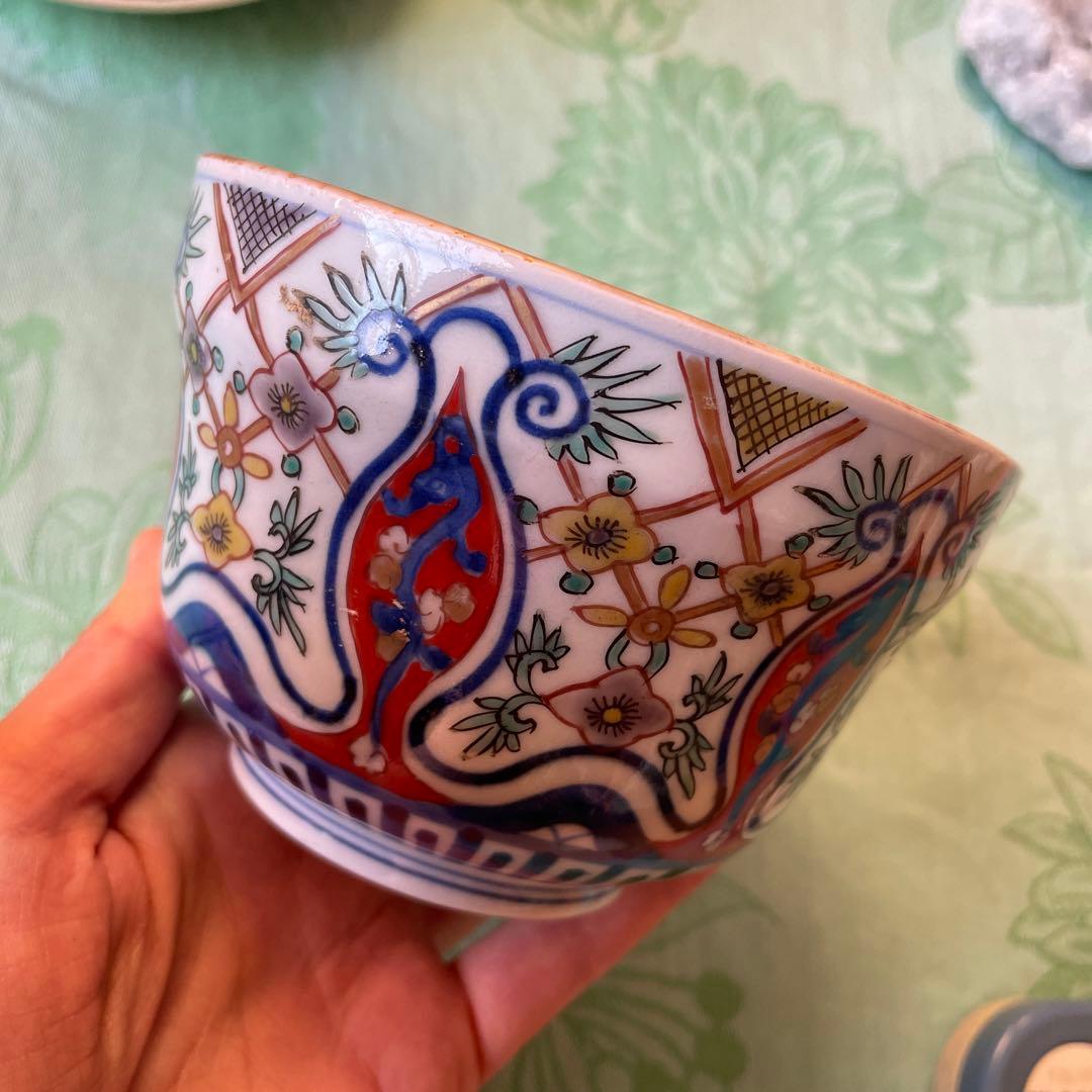 古伊万里 金彩 色絵 染付 深鉢