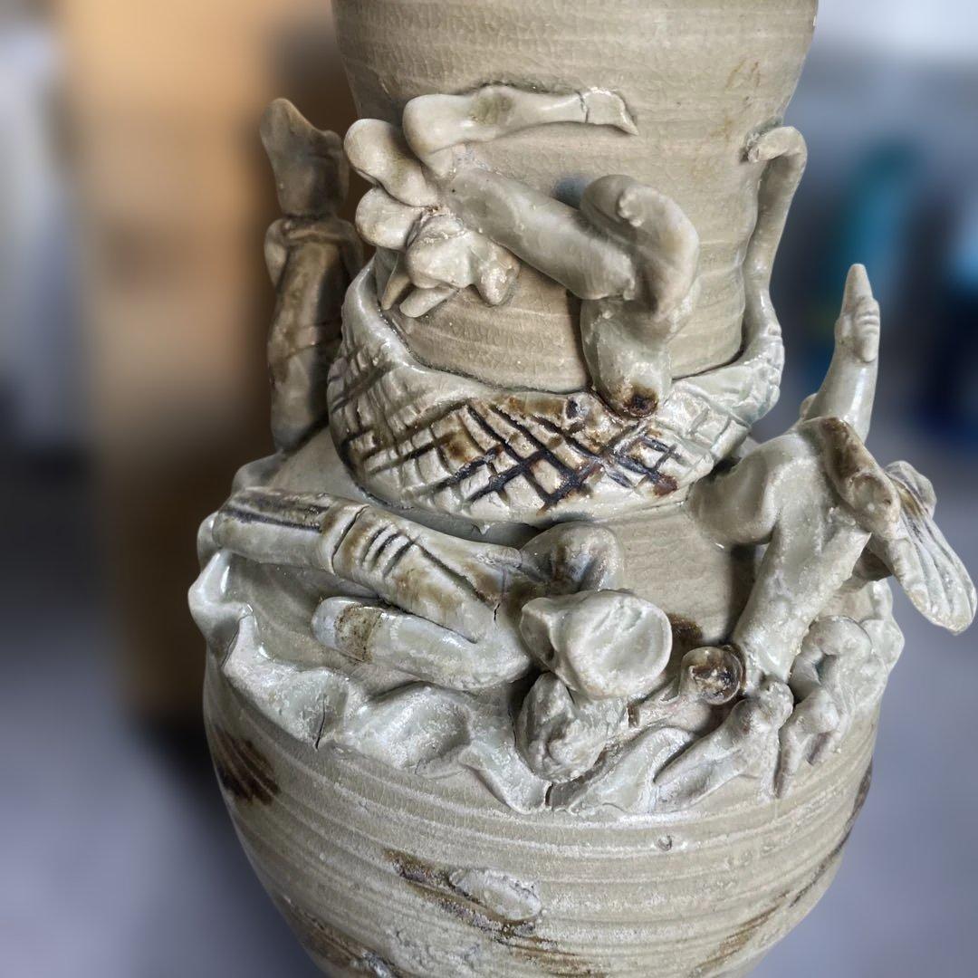 T896 蓋置 『サンタクロース』『伊東桂楽 造』 共箱 茶道具 伊東桂