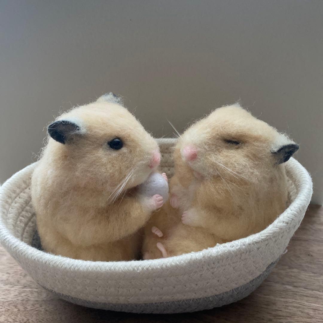 羊毛フェルト】ハムスター☆オーダー（うみ様専用） 羊毛フェルト