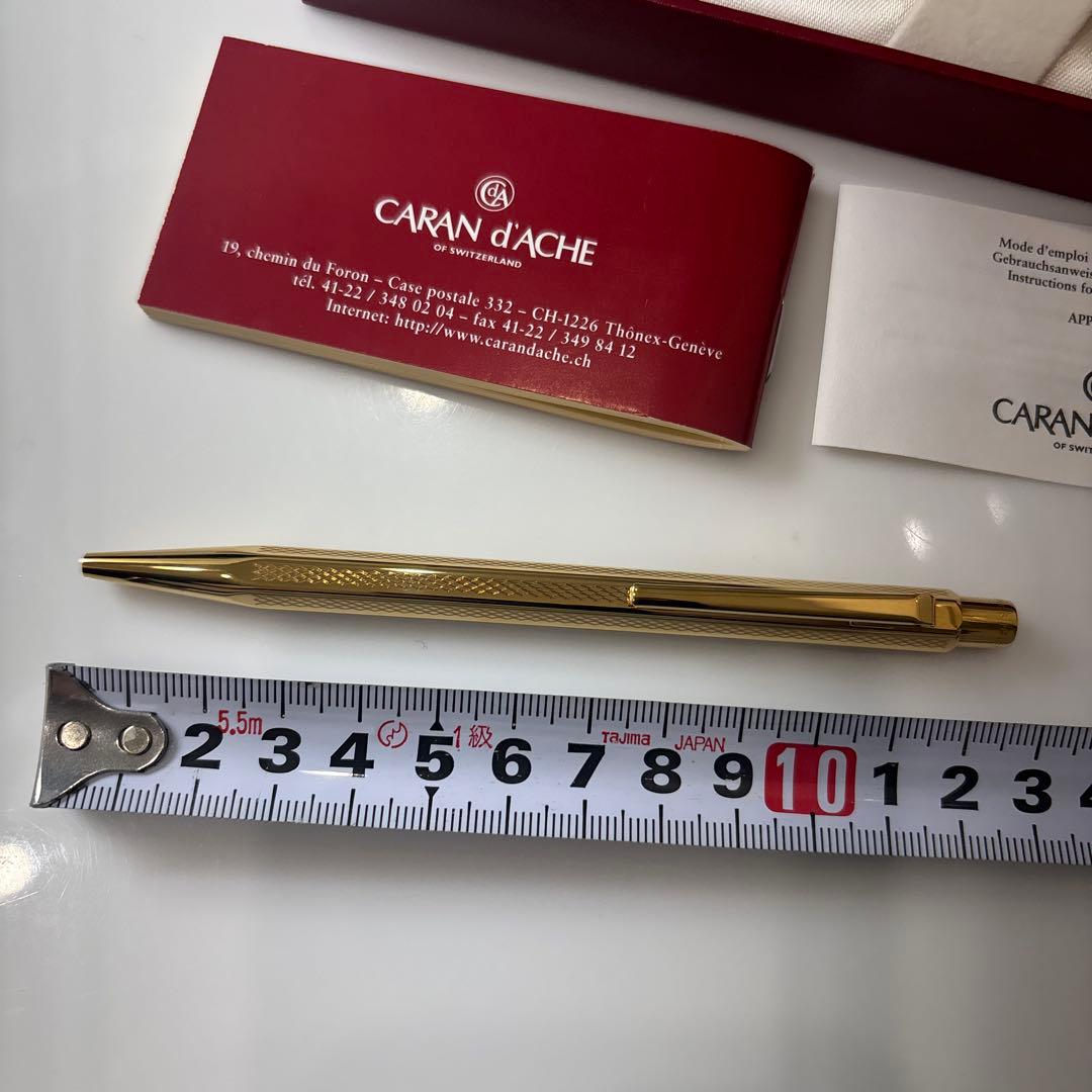 匿名発送カランダッシュ エクリドール シェブロン ノック式 ゴールドカラー美品