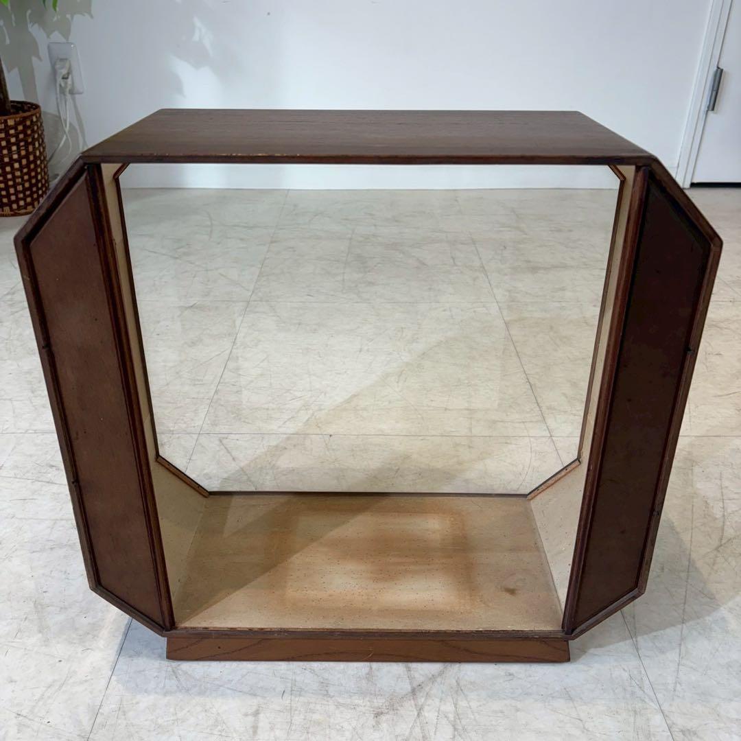 八角形 木製 ガラスケース ショーケース 展示ケース 食器棚 - メルカリ