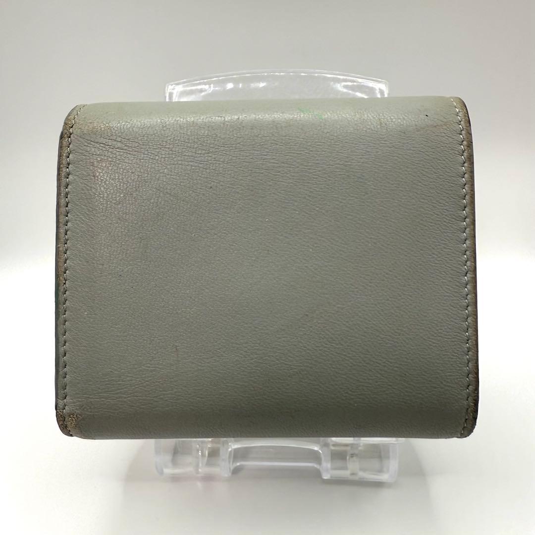 セリーヌCELINE トリオンフ スモールトリフォールド 3つ折り財布 グレー