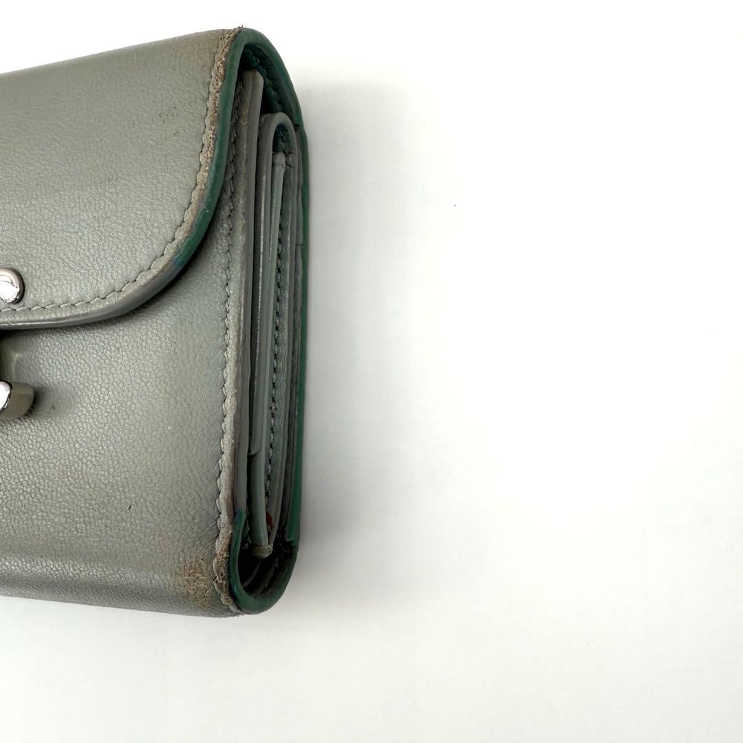 セリーヌCELINE トリオンフ スモールトリフォールド 3つ折り財布 グレー