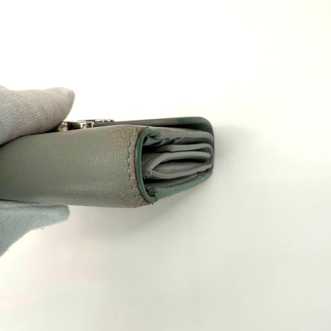 セリーヌCELINE トリオンフ スモールトリフォールド 3つ折り財布 グレー