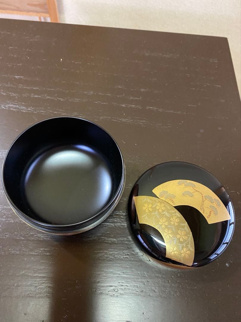 土居義峰 作 瑞松蒔絵 平棗 共箱 漆器 漆芸 抹茶 茶道具 棗 新品 未