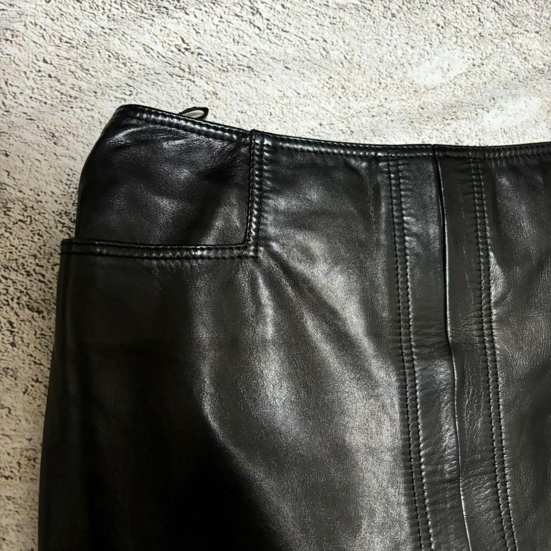 GUCCI グッチ ラムスキン レザー スカート 38サイズ