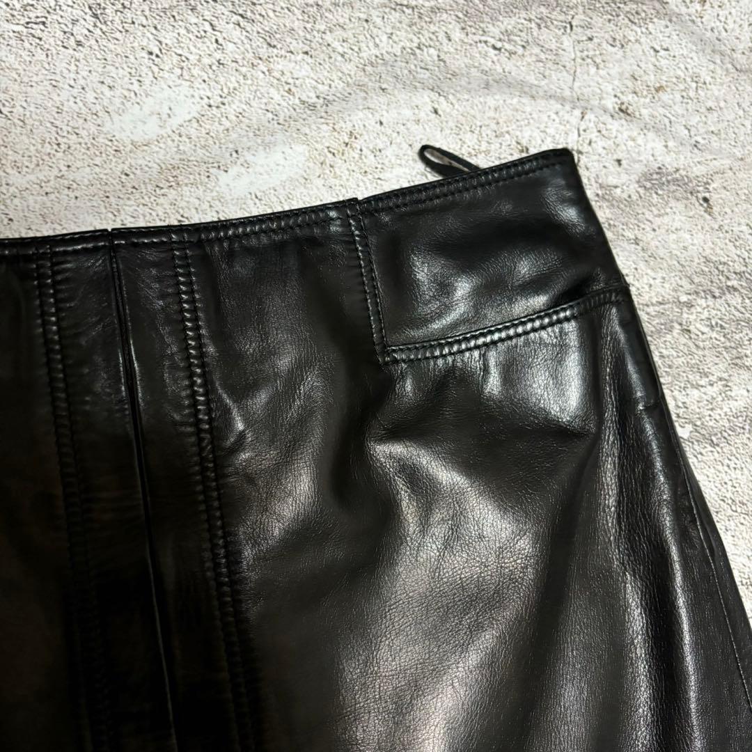 GUCCI グッチ ラムスキン レザー スカート 38サイズ