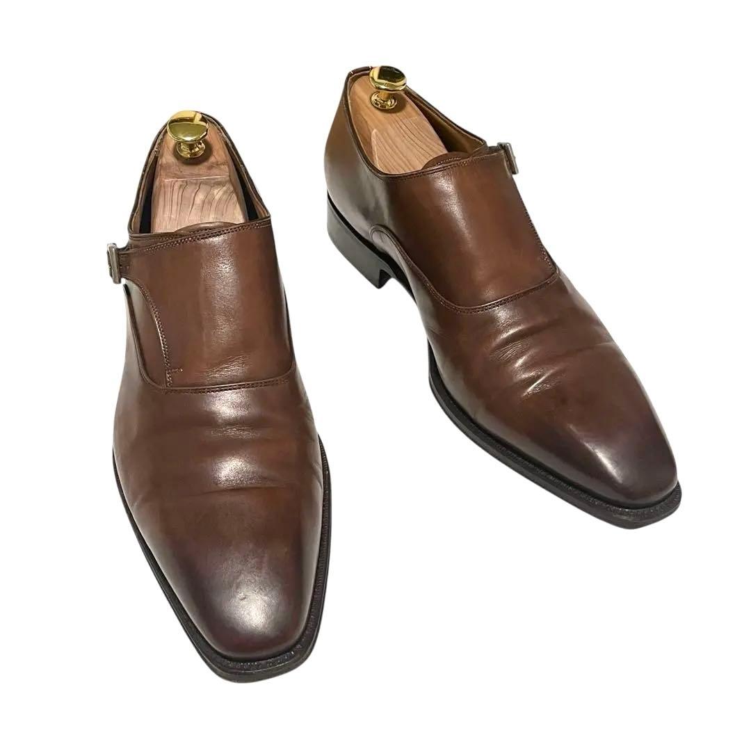 【美品】◾️サントーニ×アルフレッドダンヒル◾️モンクストラップ◾️レザー◾️ブラウン