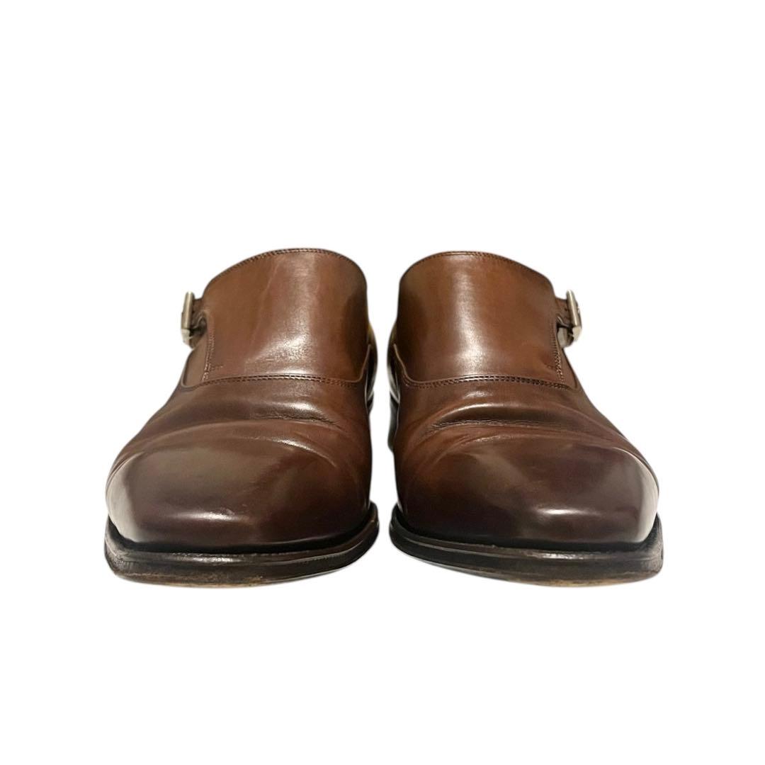 【美品】◾️サントーニ×アルフレッドダンヒル◾️モンクストラップ◾️レザー◾️ブラウン