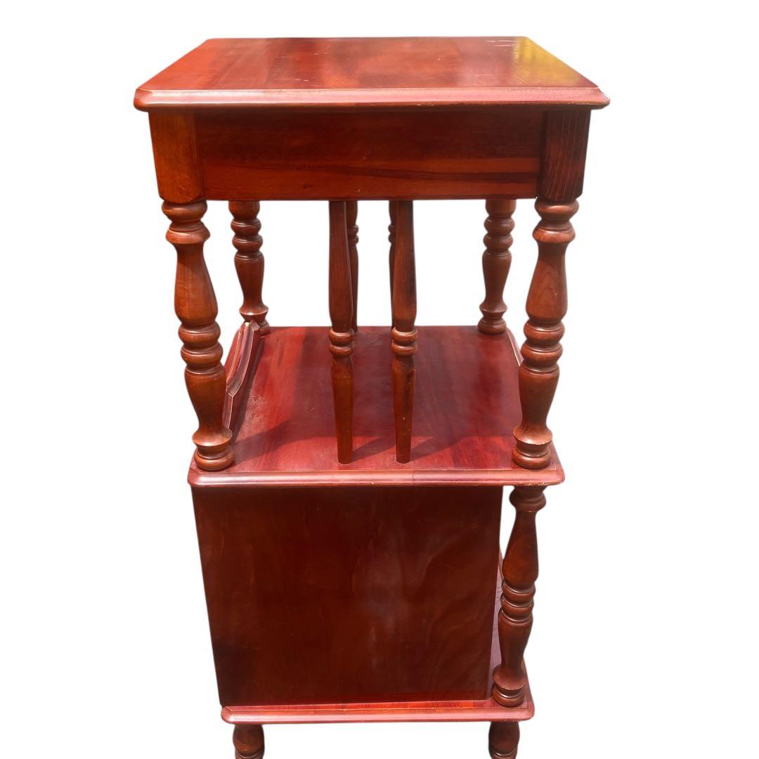 北欧風 電話台 アンティーク インテリア 引き出し 木製 オランダ製