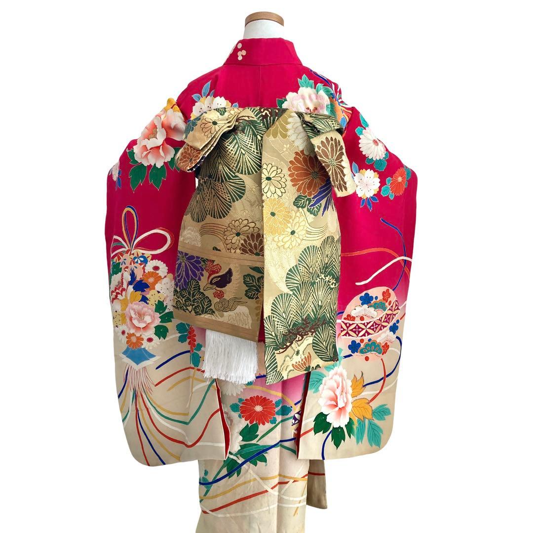 アンティーク　女の子　子供着物　七五三　アンティーク着物　NO26