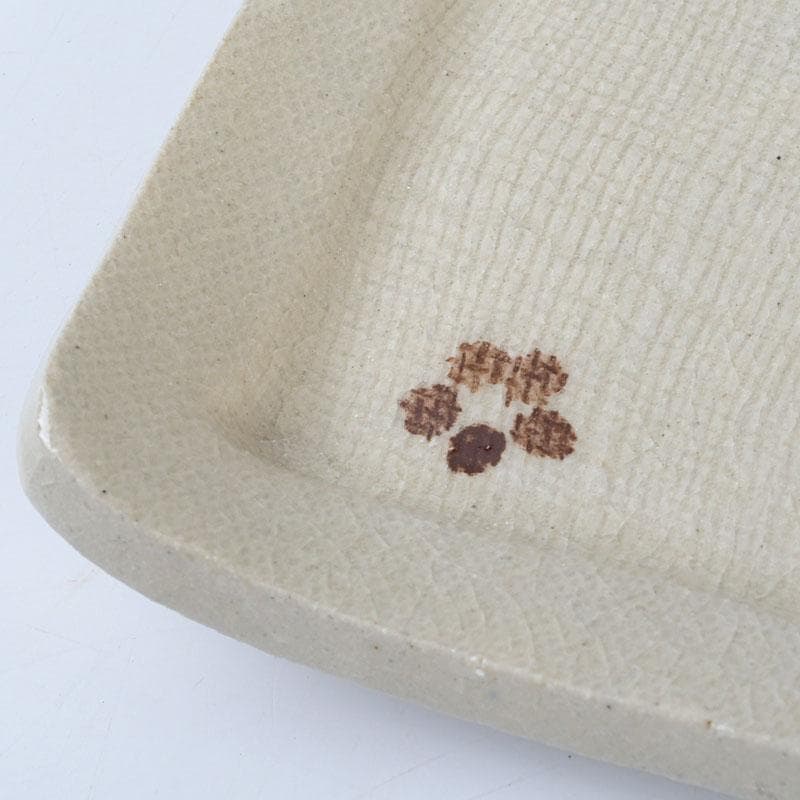 和食器 茶懐石 瀬戸焼 葵窯 灰釉長皿 五客 共布共