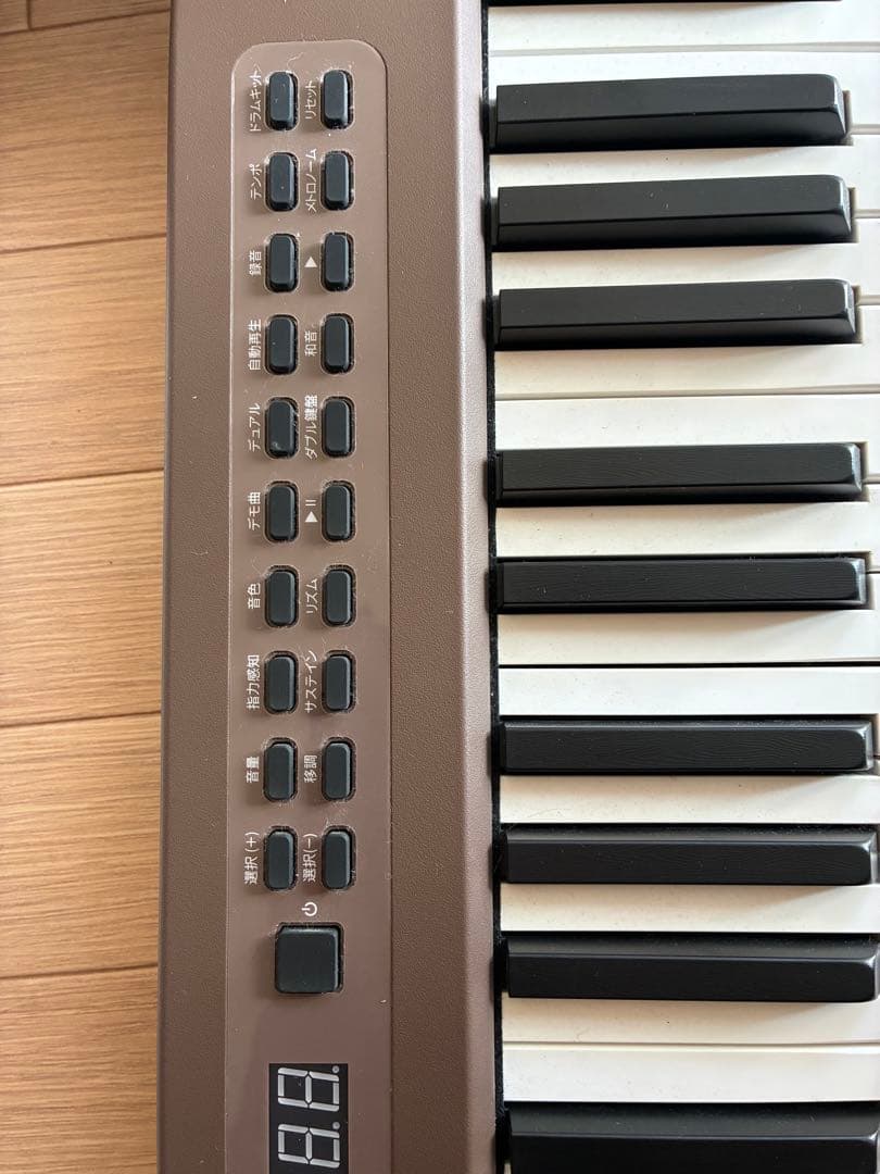 電子ピアノ 88鍵盤 充電タイプ スリム軽量 マホガニー - メルカリ