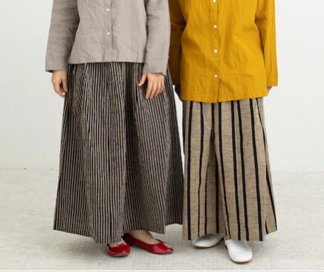 ヤンマ産業 キュロット 超ロング丈 ともえ縞