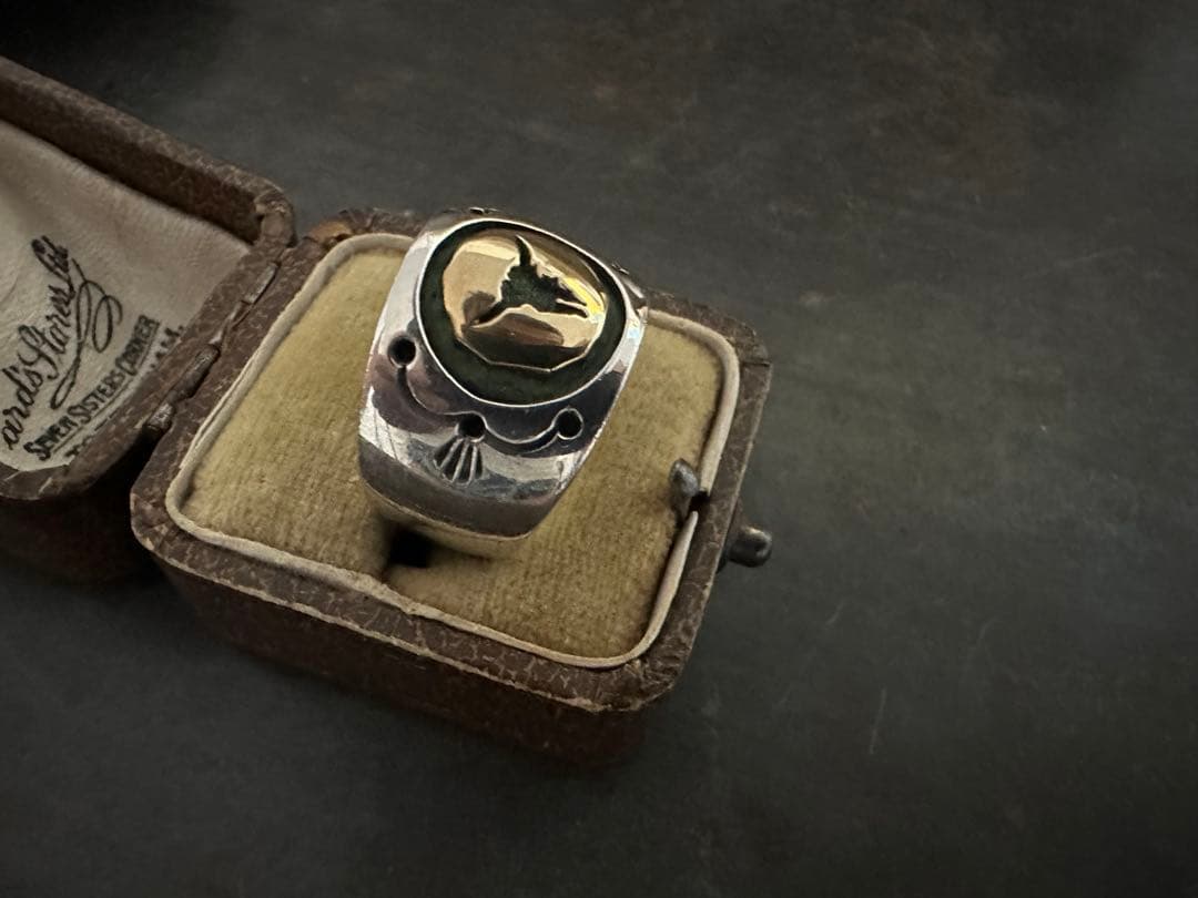 希少　激渋　アンティーク　ヴィンテージ　リング　925 シルバー バッファロー