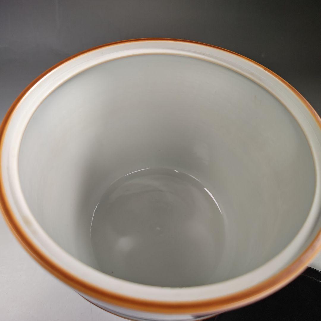 イ441 水指『清閑寺窯 杉田祥平造』『祥瑞山水同紐花鳥窓枠画水指 共箱