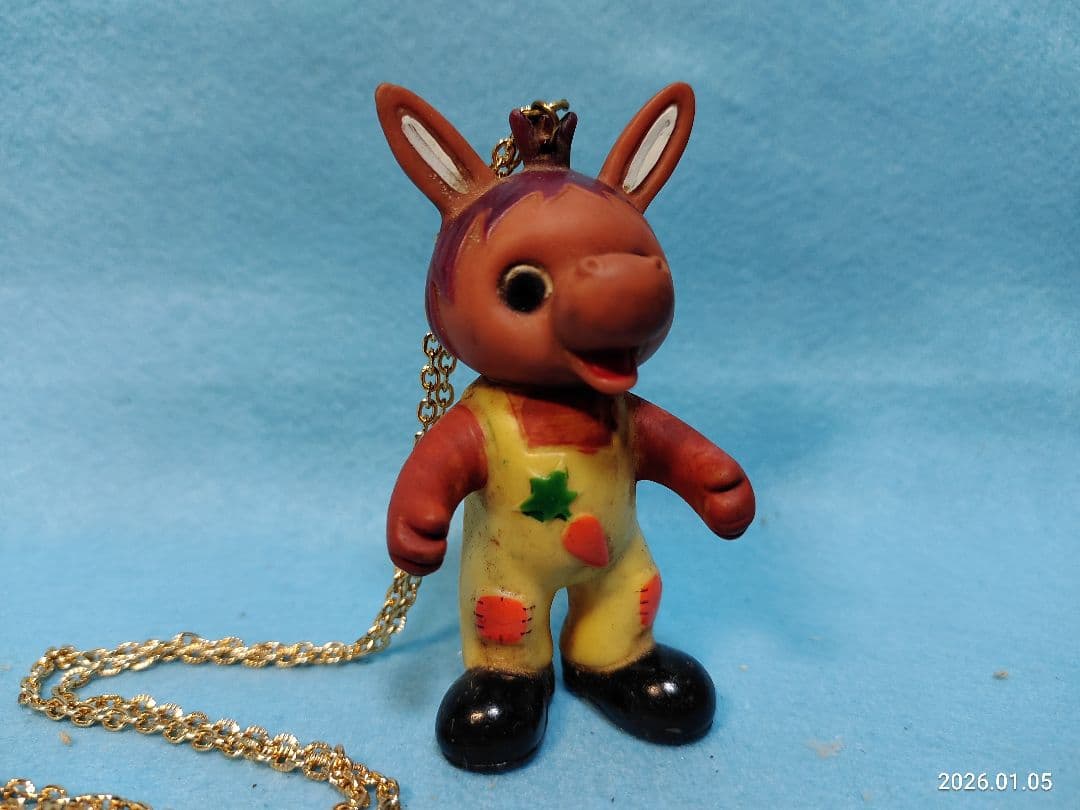昭和レトロ当時物 ロバくん ペンダントソフビ おはようこどもショー ニッコー