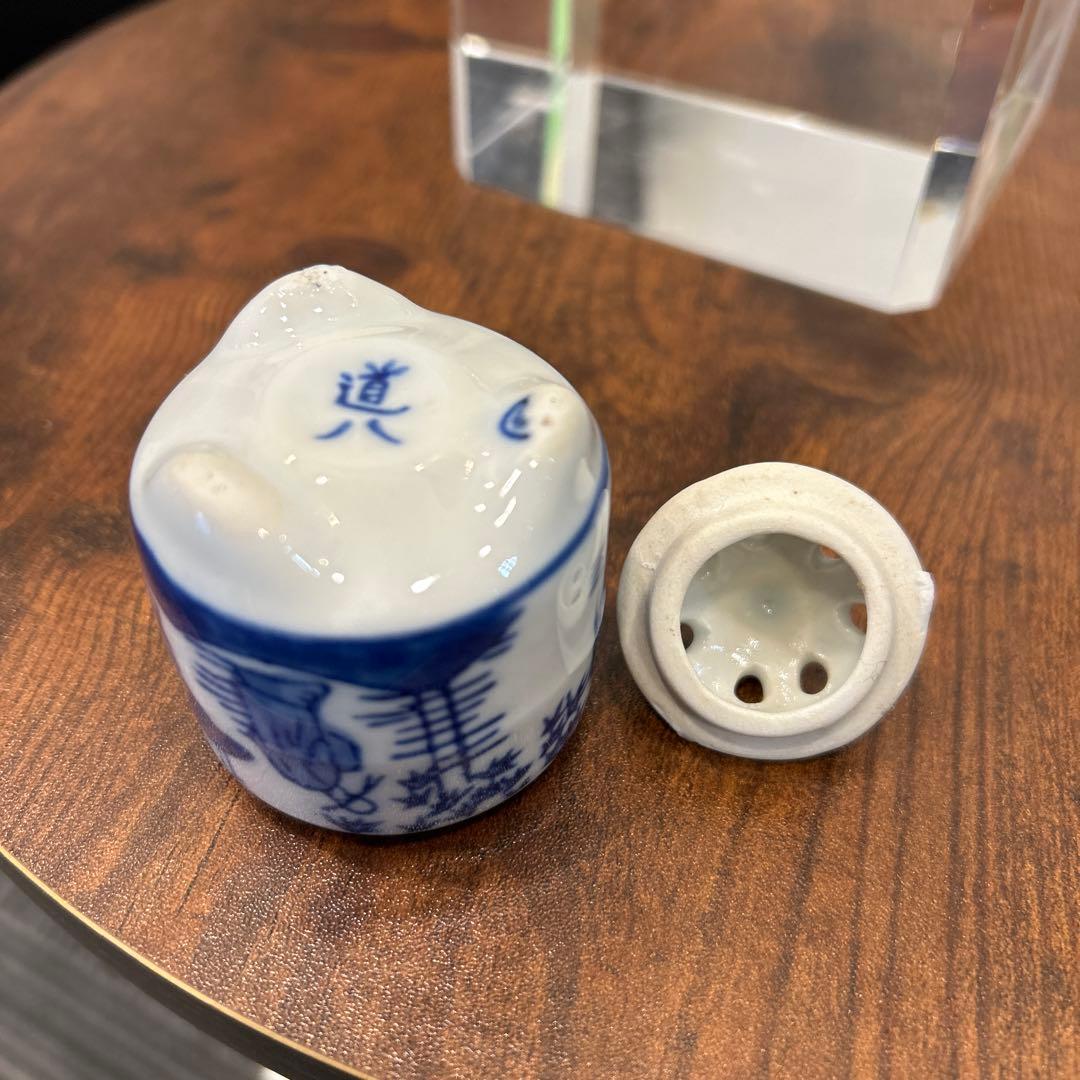 香炉 道八 染付 3つ足香炉 豆香炉 香道具 茶道具 賢人 - メルカリ