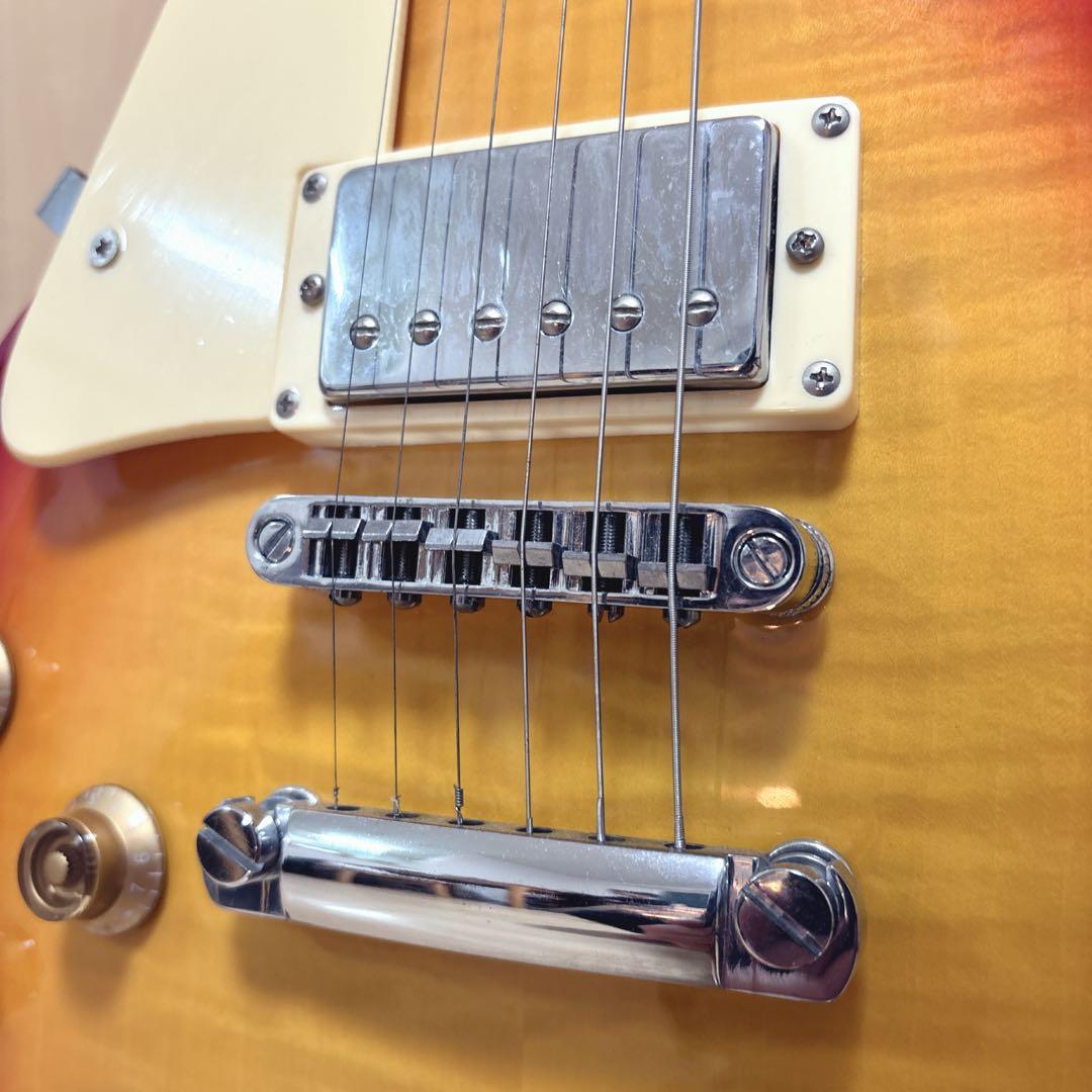 美品 新品弦付 BLITZ エレキギター Leopard レフティー レスポール