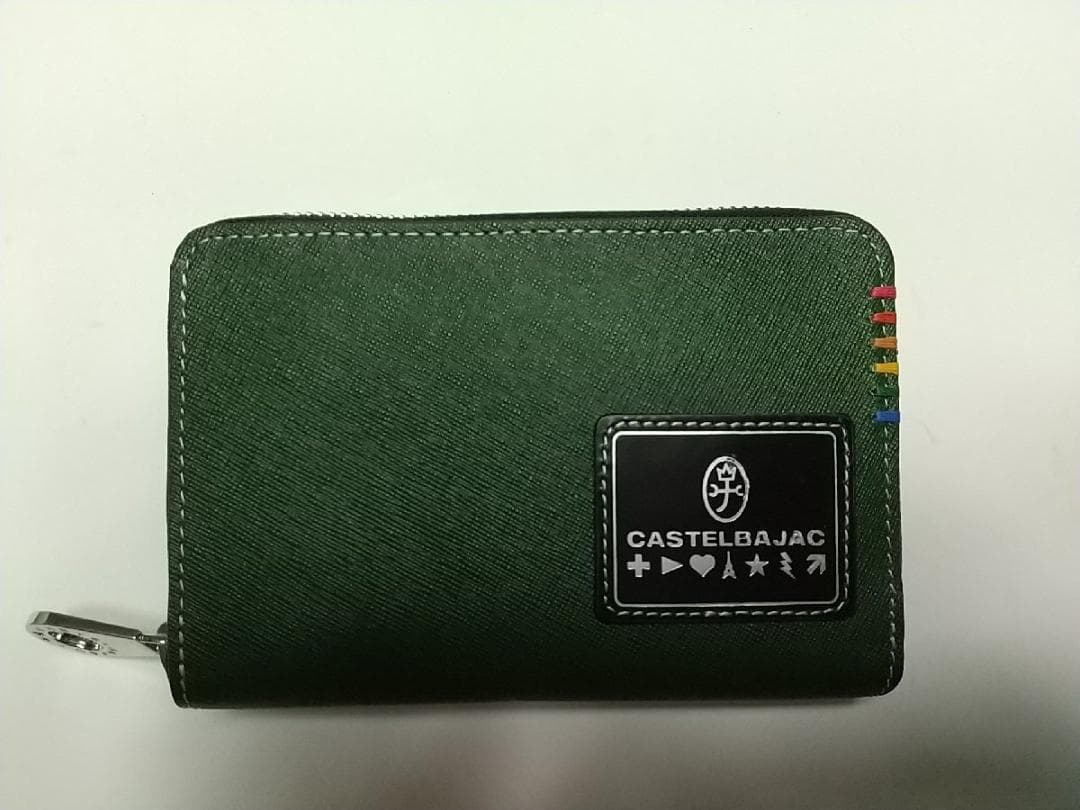 M カステルバジャック キーケース RF パス付 ホワイト グリーン二