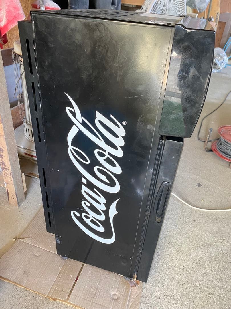 yxCoca-Cola 冷蔵庫 ガラス扉 ジャンク