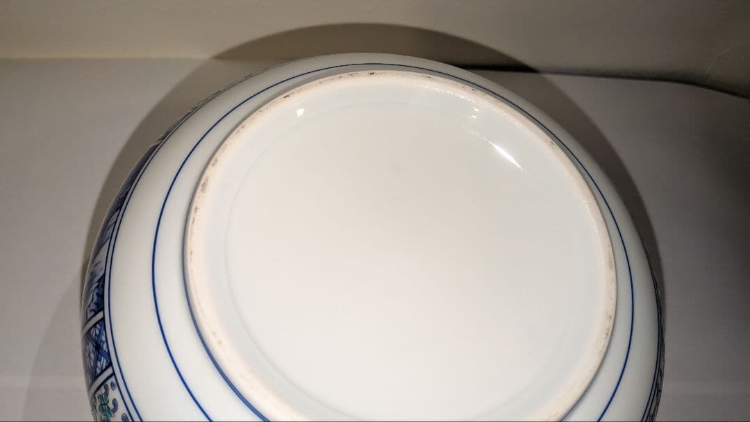 館林貞夫』古琳庵窯 間取山水 水指 茶道具 共箱共布栞