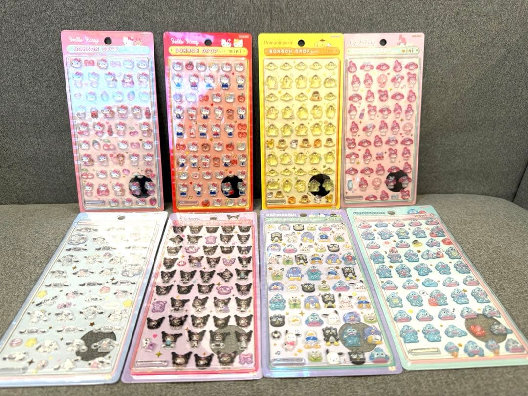 ふ*こ様 【正規品】サンリオ ボンボンドロップシール mini 8種セット サンスター文具 正規品 ボンボンドロップシール mini サンリオ シール