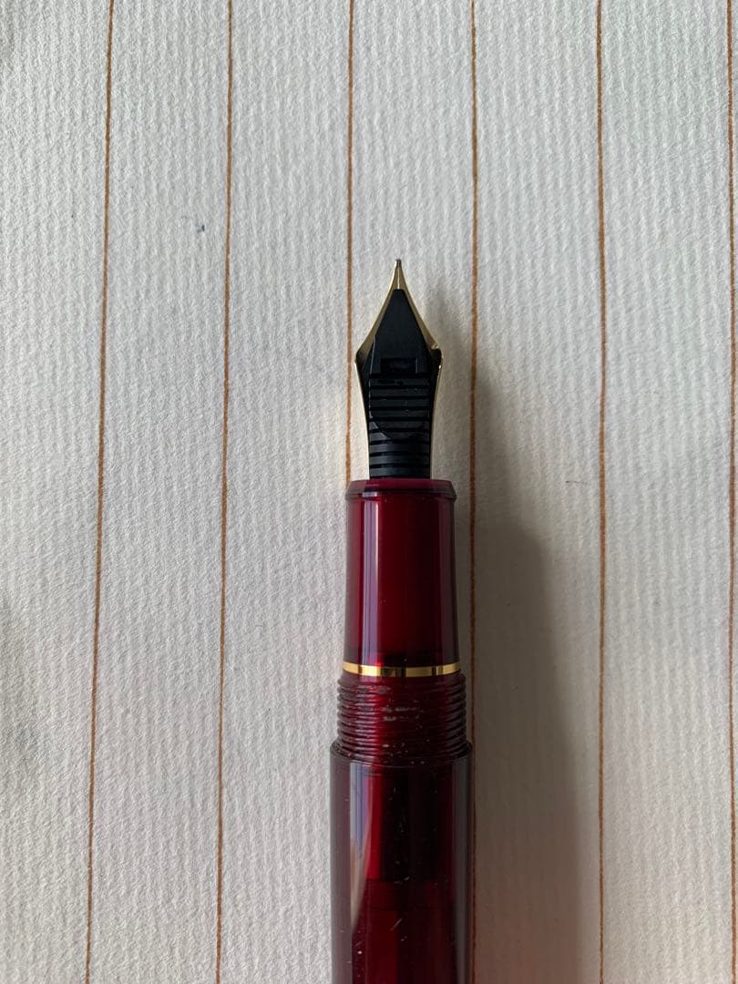 プラチナ 3776 ボルドー 万年筆 14K