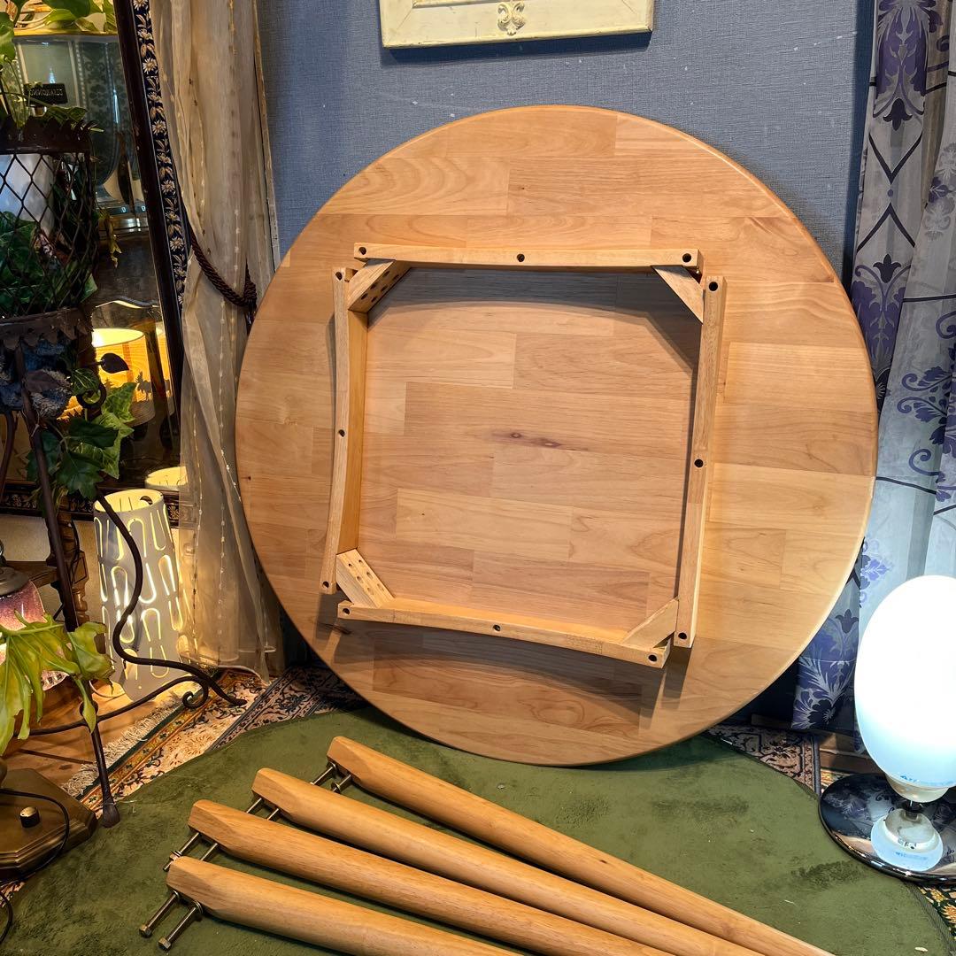 ￼saleアルダーソリッド　ラウンドテーブル　８５丸テーブル　コンパクト