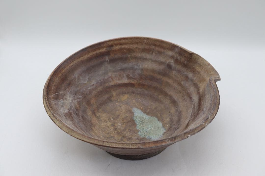 益子焼　坂田甚内作　自然釉片口　鉢　花器　送料込み250814