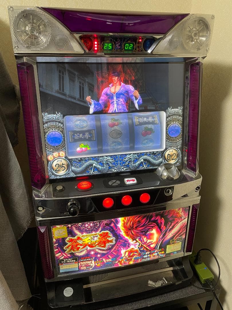 パチスロ 実機 初代 蒼天の拳 コイン不要機付 たのメル便送料込み