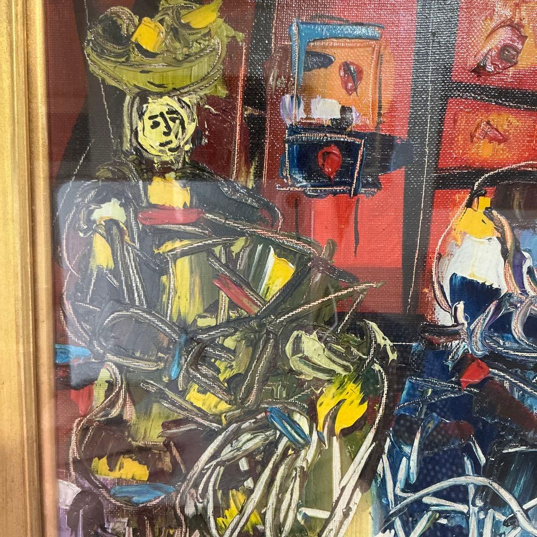 ブルーノ　ベニエール　油彩画　真作　楽師たち　アート