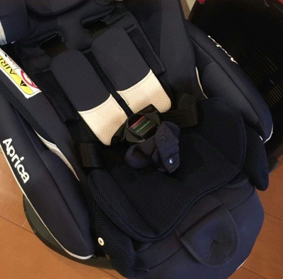 【美品肩ベルト新品付】ApricaフラディアグロウDX ベッド型チャイルドシート