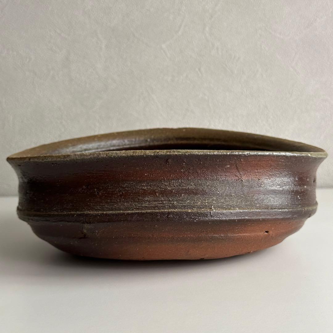 原田拾六  備前 皿 鉢 牡丹餅 共箱 直しあり