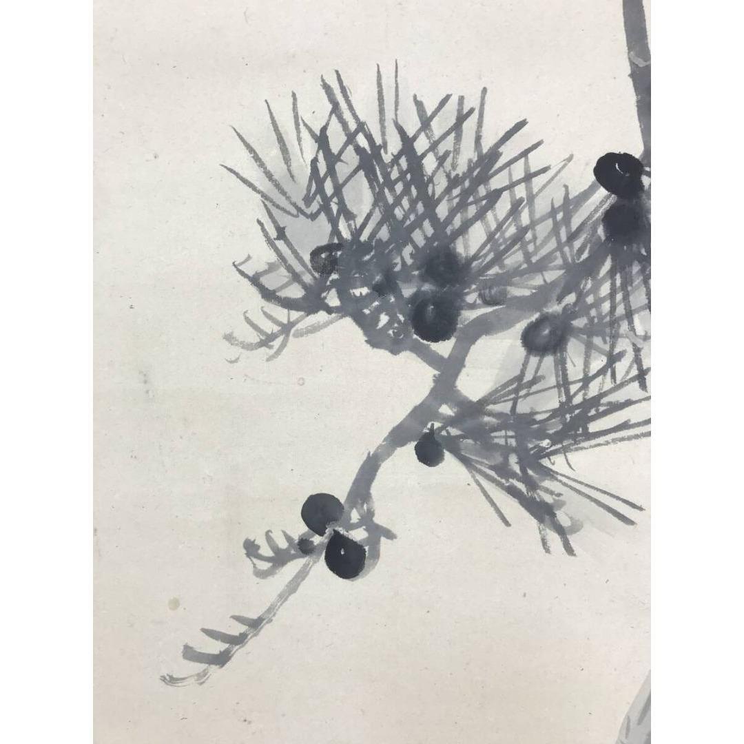 真作/春木南溟/鶴亀図/花鳥図/双幅/掛軸/名家伝来/AK-466