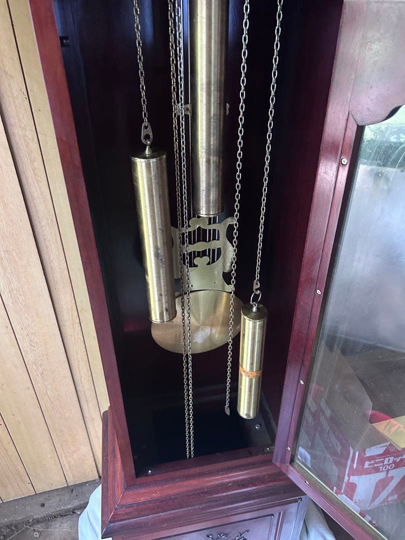 [お引取りまたは着払い限定] 木製柱時計 　ドイツTempusFugit社製