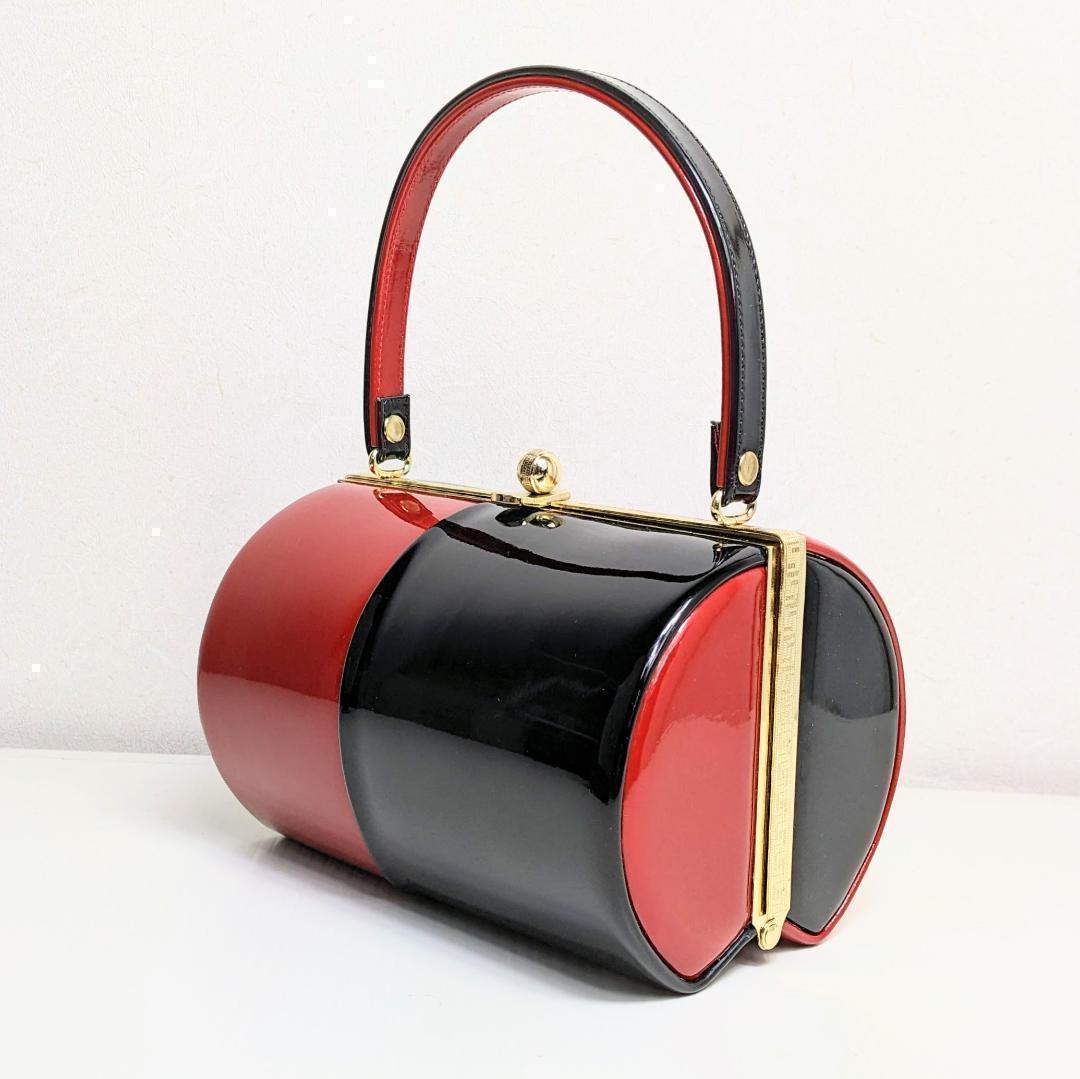 和装 草履 バッグ セット エナメル 黒 赤 ブラック フリーサイズ w55-5