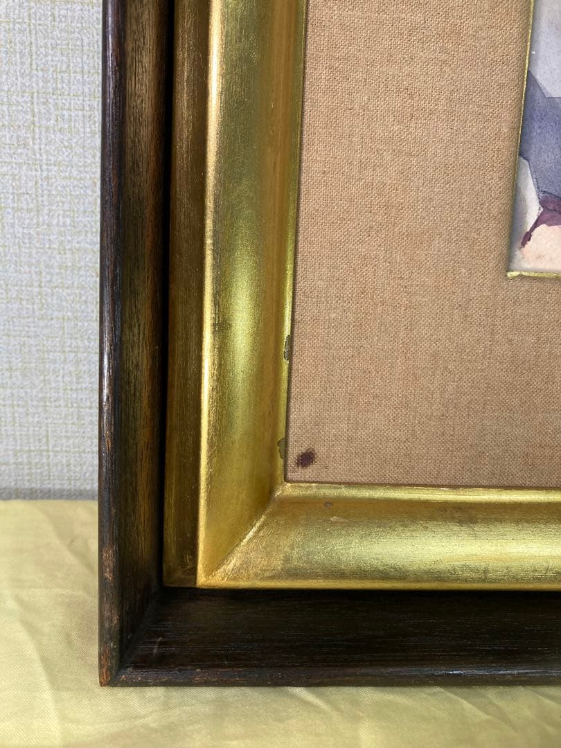 【真作保証】板倉賛治「水上風景」1930年 水彩画 直筆サイン 裏書き有り 絵画