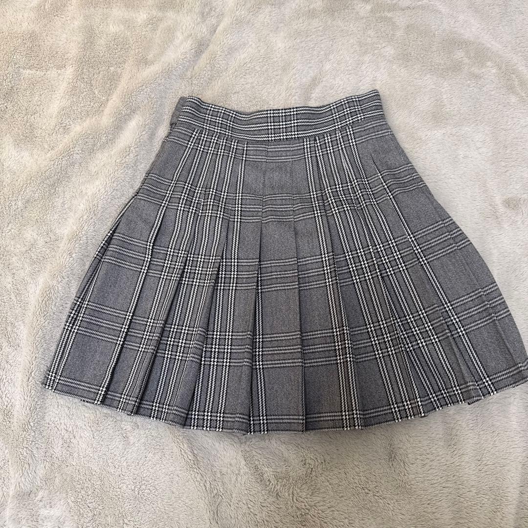 Maje グレー チェック柄 プリーツスカート風キュロット サイズ34