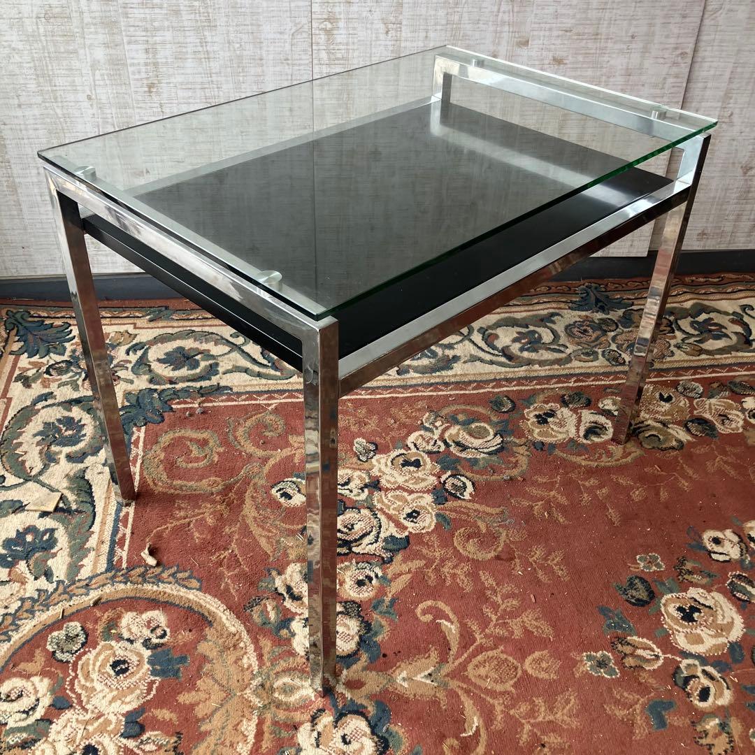 ニトリ ミスティー2 アイアンフレーム ダイニングテーブル ガラステーブル 金属