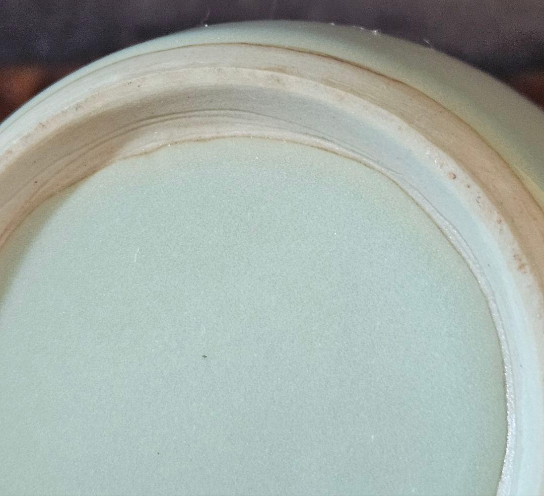 時代古作品❗】手桶形 黒漆塗り蓋付 青磁 茶入れ 茶道具 茶器