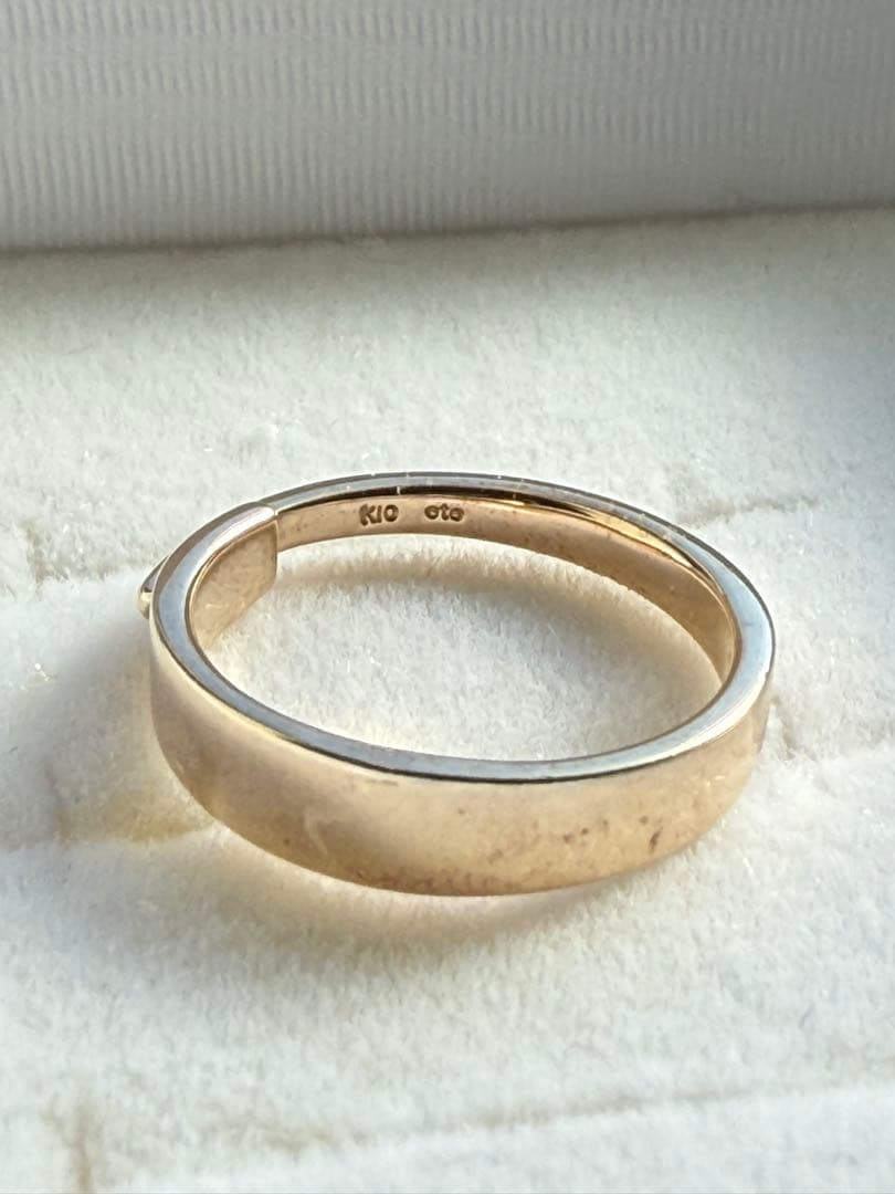 ete k10 イエローゴールドファッションリング　5号