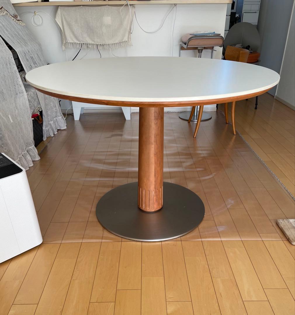 最終日！美品　円形ダイニングテーブル ホワイト 110cm