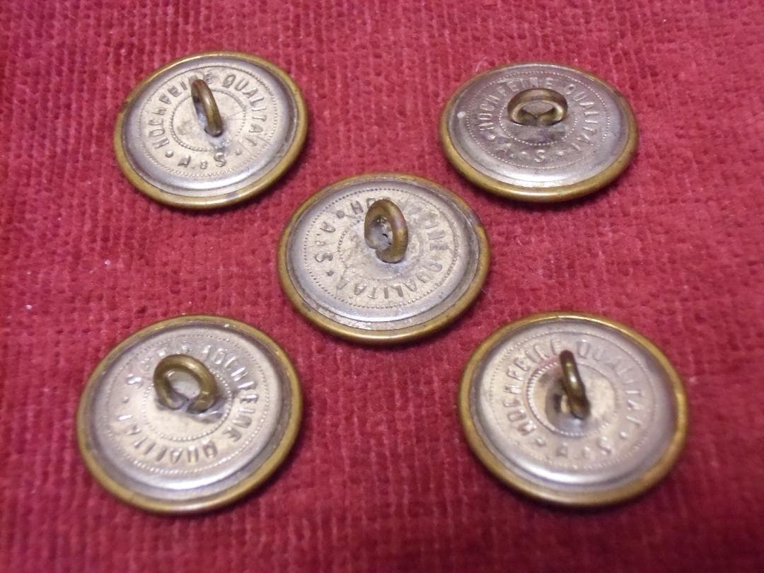 Ｗワイマールドイツ軍＊ドイツ国鉄制服ボタン２４ｍｍ＊５個セット（実物）
