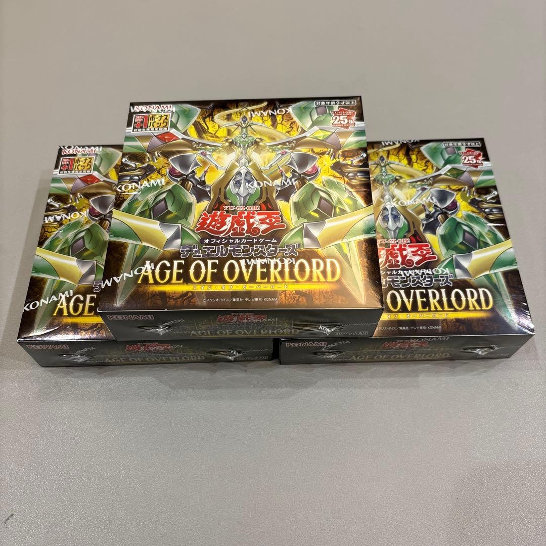 遊戯王 エイジ・オブ・オーバーロード シュリンク付未開封 3BOX - メルカリ