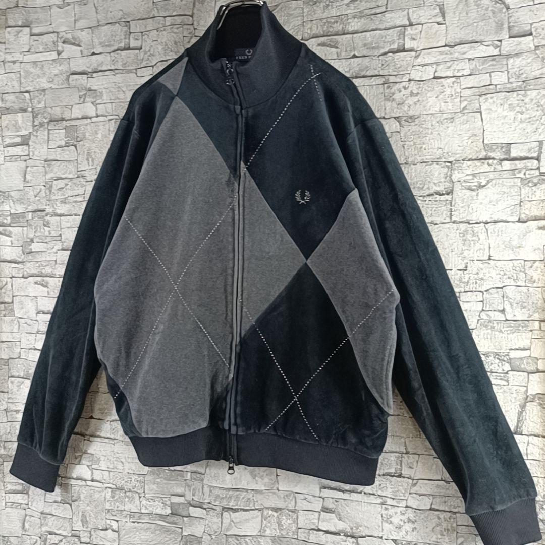 希少✨フレッドペリー ベロアトラックジャケット ジャージ 刺繍ロゴ