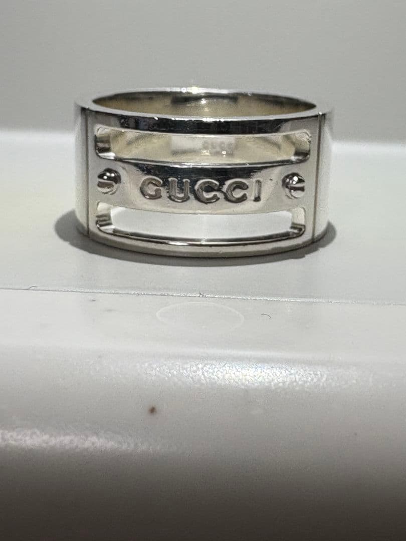 GUCCI グッチ ロゴヴィス リング 【刻印サイズ:23号 】